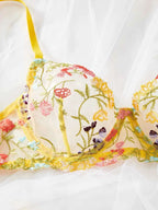 Floral Embroidered Lace Lingerie