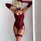 Burgundy Bodysuit Lingerie