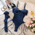 Navy Desire Lace Bodysuit