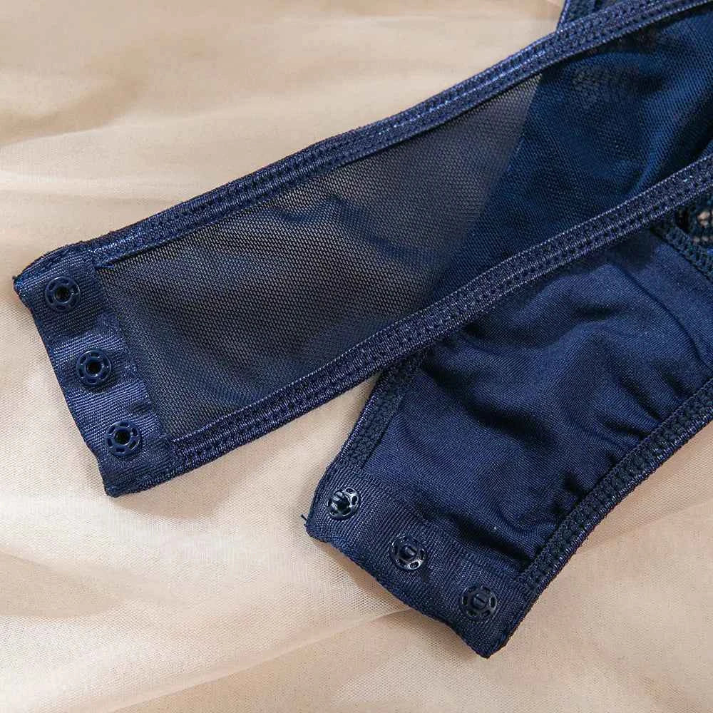 Navy Desire Lace Bodysuit