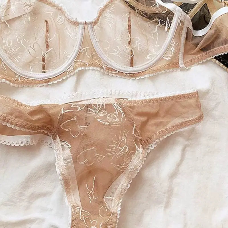 Nude Sheer Lingerie Set