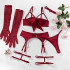 Red Bow Harness Lingerie Set