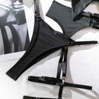 Strappy Black Lingerie Set