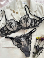 Black lace lingerie set