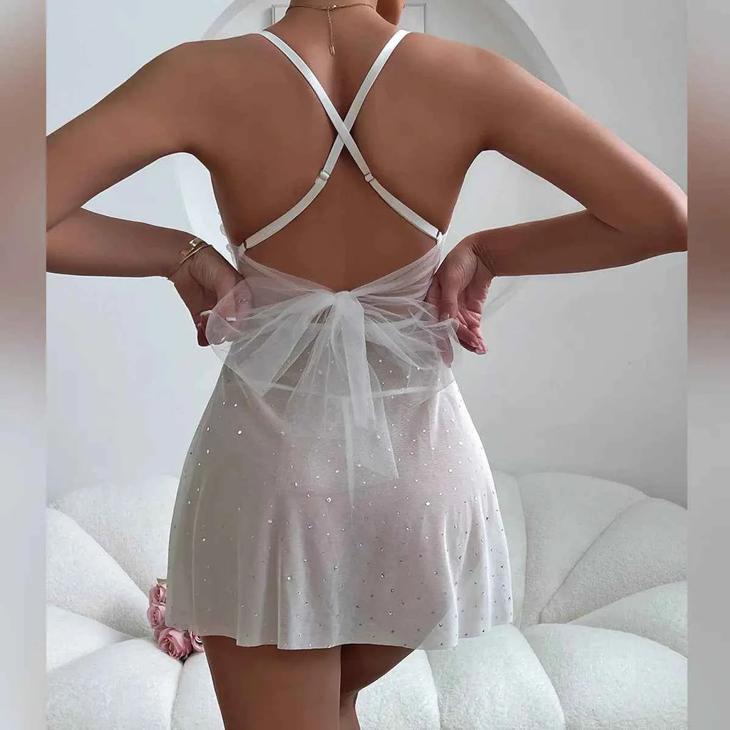 Bridal Lingerie Set with Bow for the Perfect Wedding Night - Amaratime lingerie