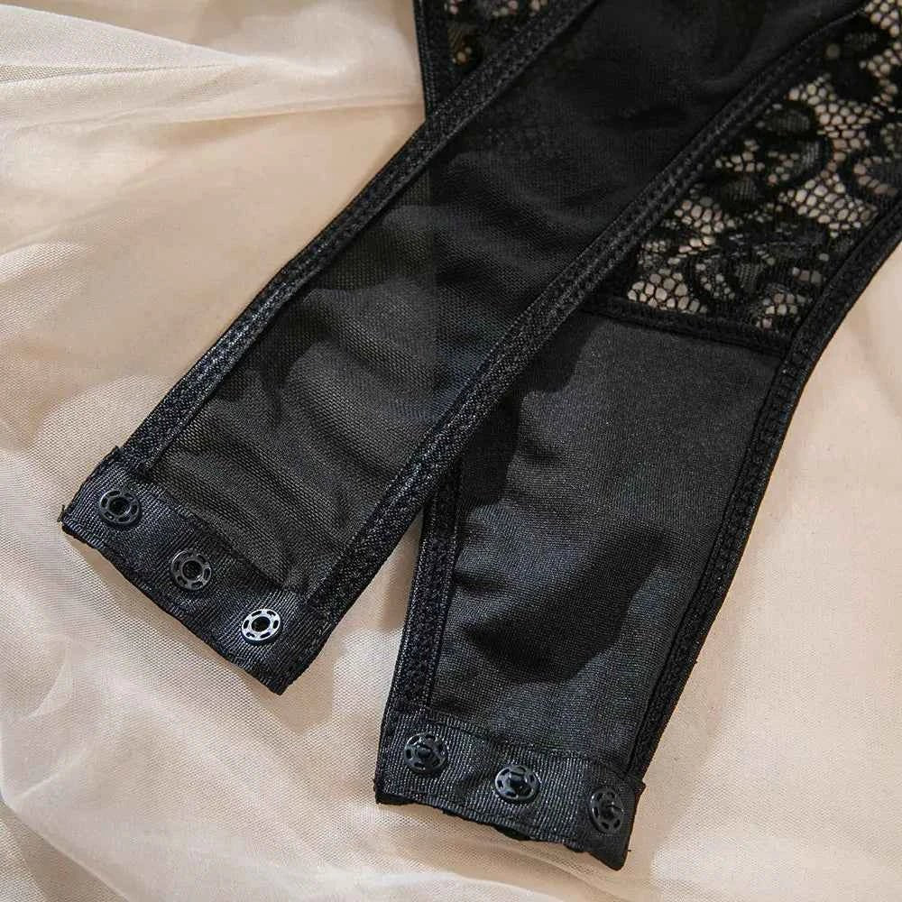 Black Lace Bodysuit - Amaratime lingerie