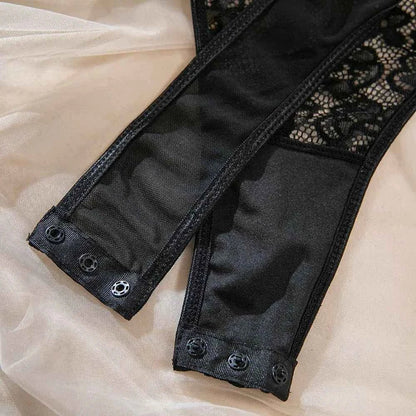 Black Lace Bodysuit - Amaratime lingerie