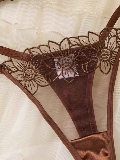 Brown Lace Lingerie for Elegance and Comfort - Amaratime lingerie