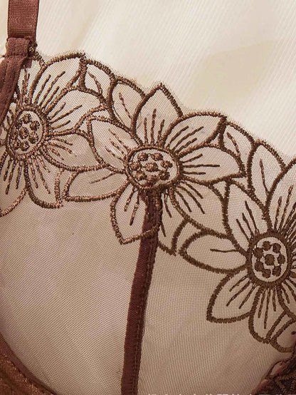 Brown Lace Lingerie for Elegance and Comfort - Amaratime lingerie