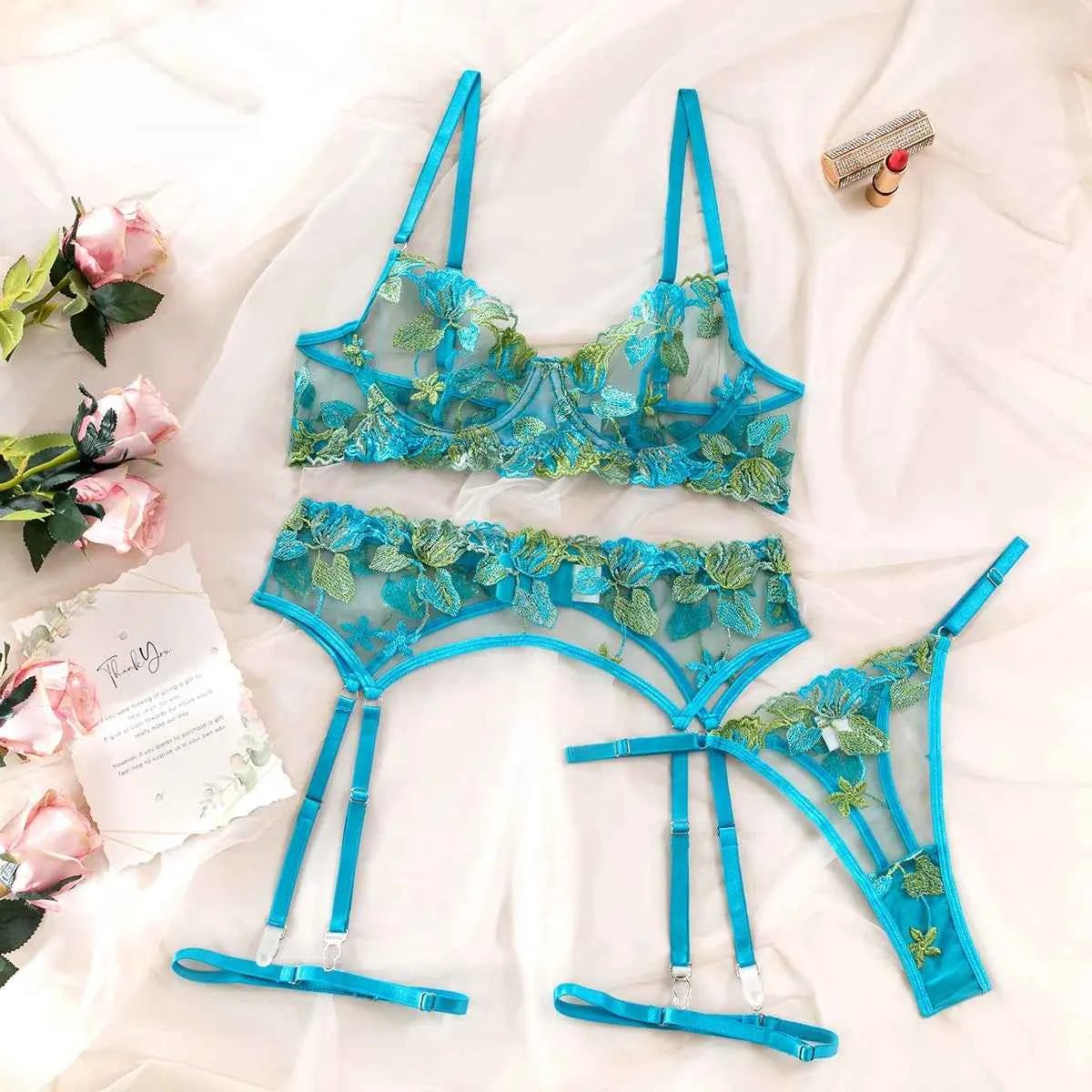 Embroidery Luxury Lingerie Set - Amaratime lingerie
