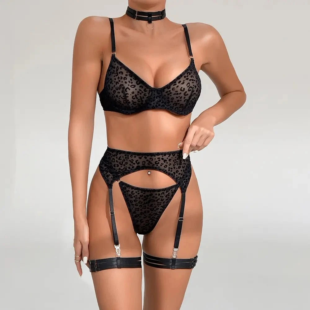 Leopard Garter Lingerie