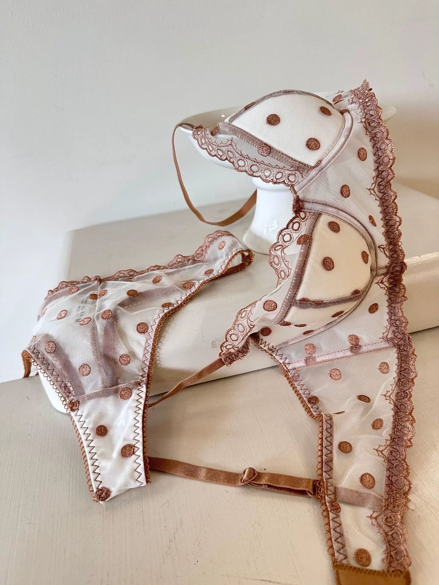 Polka Dot Lingerie Set - Amaratime lingerie