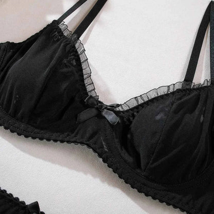 Sexy Black Two - Piece Lingerie Set - Amaratime lingerie