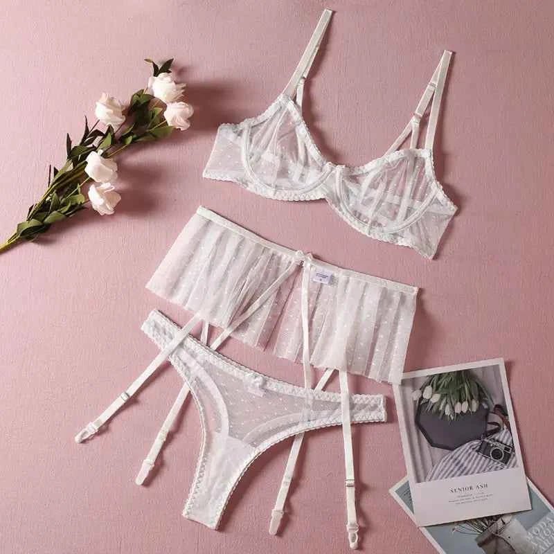White Bridal Lingerie Set - Amaratime lingerie